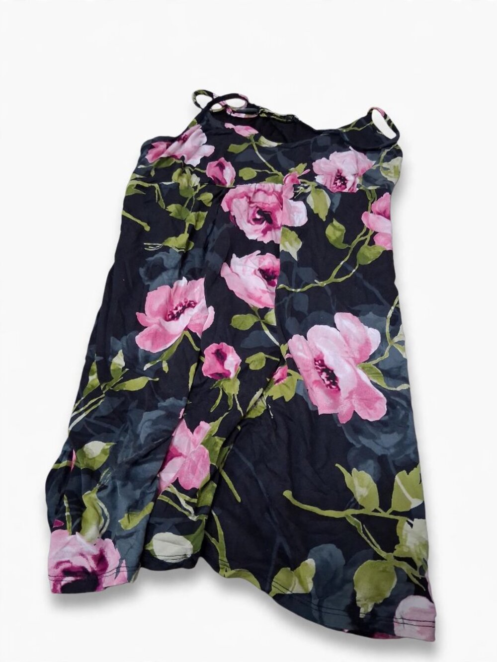 Joyspun Black Floral Halter Dress Size L